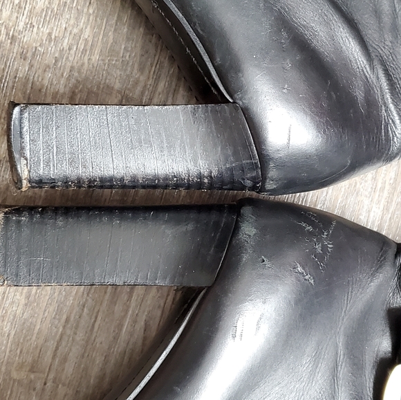 Prada Zip Up Leather Knee-High Boots - Picture 9 of 9